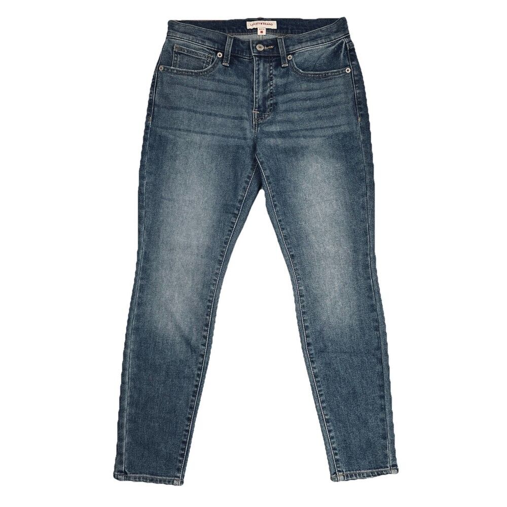 Lucky Brand Ava Jeans Womens 4/27 Mid Rise Skinny Blue Denim Measures 28 x 26